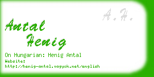 antal henig business card